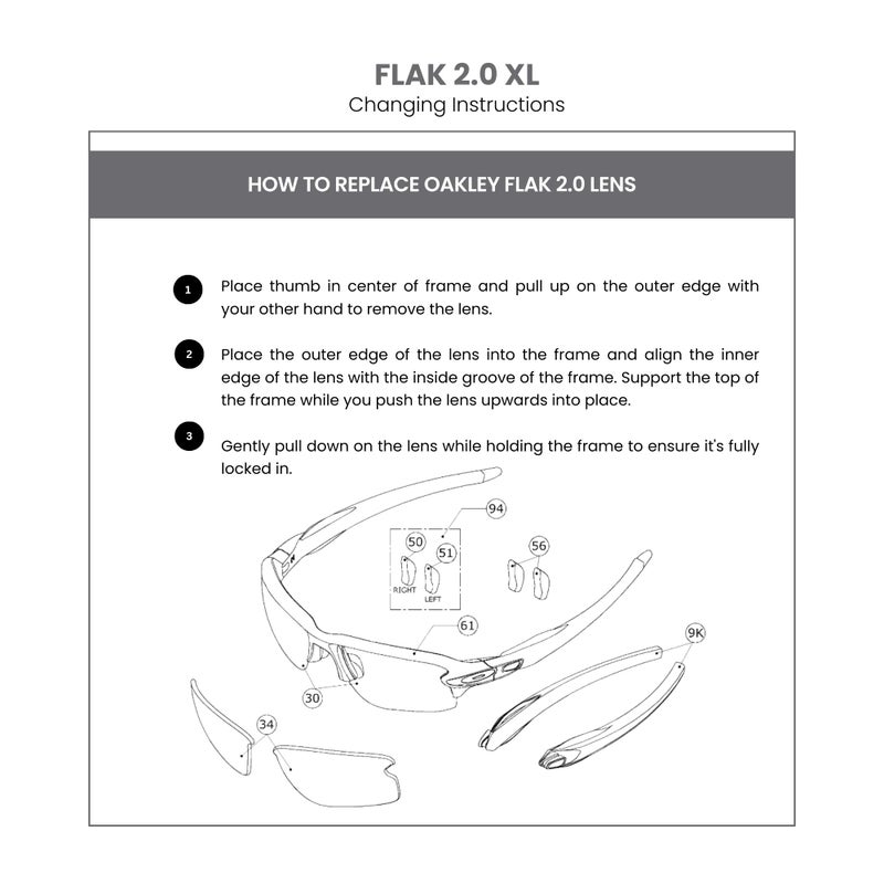 OAKLEY عدسات استبدال أوكلي أوريجنال فلاك 2.0 XL OO9188 PRIZM بلاك إيريديوم بولارايزد + حزمة مع مجموعة العناية المصممة iWear - Image 5