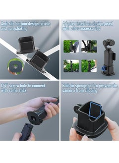 أوزيغالور حزام حقيبة الظهر Osmo Pocket 3 وحامل سطح المكتب، ملحقات محول المشبك لكاميرا DJI.  - Image 3