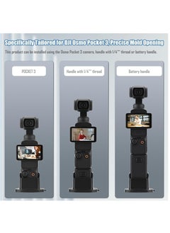 أوزيغالور حزام حقيبة الظهر Osmo Pocket 3 وحامل سطح المكتب، ملحقات محول المشبك لكاميرا DJI.  - Image 4