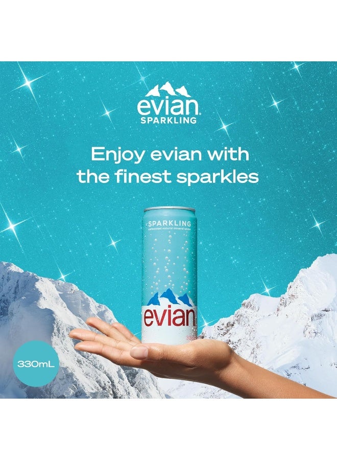 Evian Sparkling Water Cans 24 x 330ml - Image 2