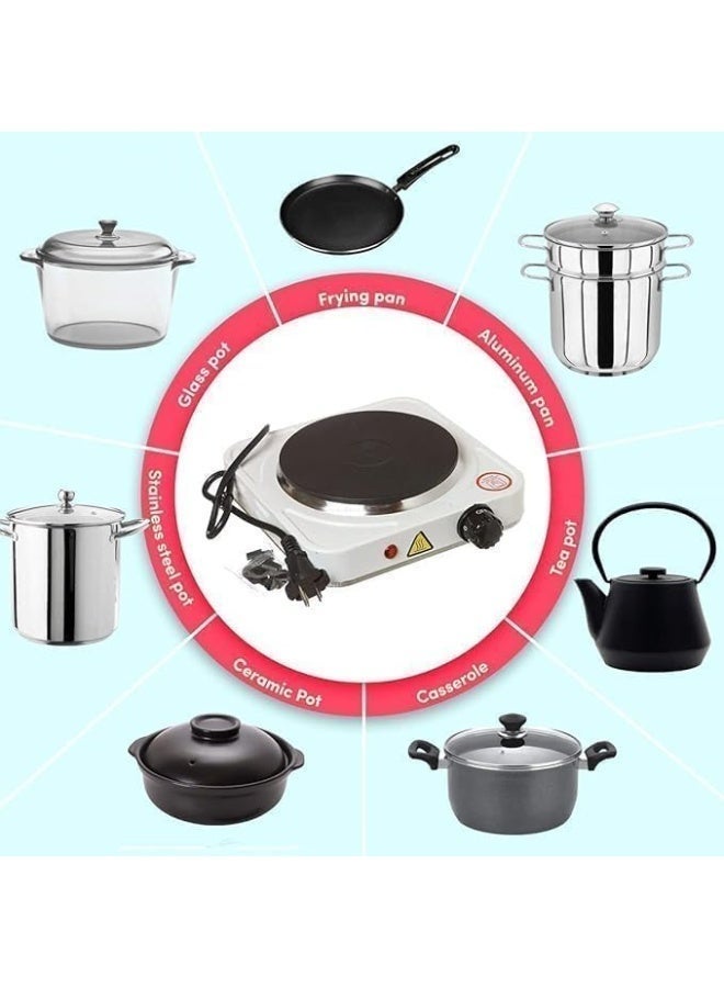 Generic Electric Hot Plate Cooker – Portable Single Burner Stove with Adjustable Temperature Control, Non-Stick Heating Surface, Fast Heating & Energy Efficient Electric Stove for Home, Office, Dorm & Outdoor Use - Image 4