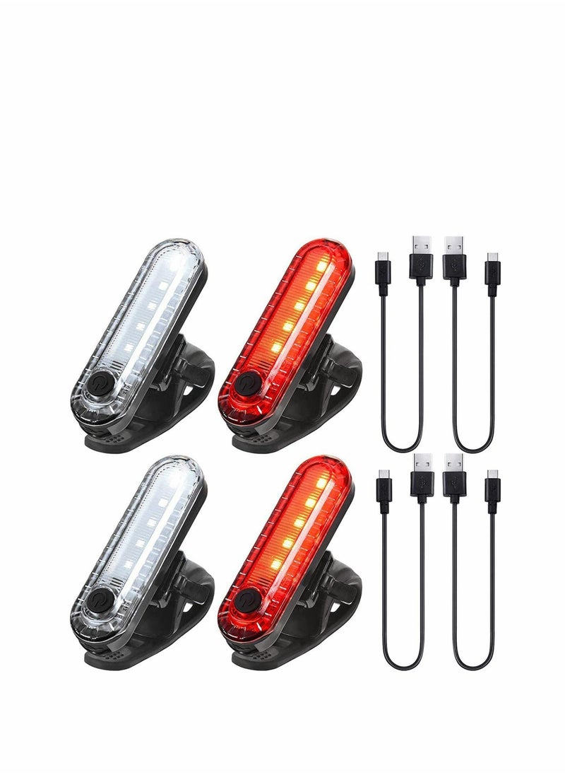 Y&D Bike Tail Light,USB Rechargeable Light Set, Rear and Front Waterproof Headlight Taillight, Auto On/Off Sensor, for...  - Image 1