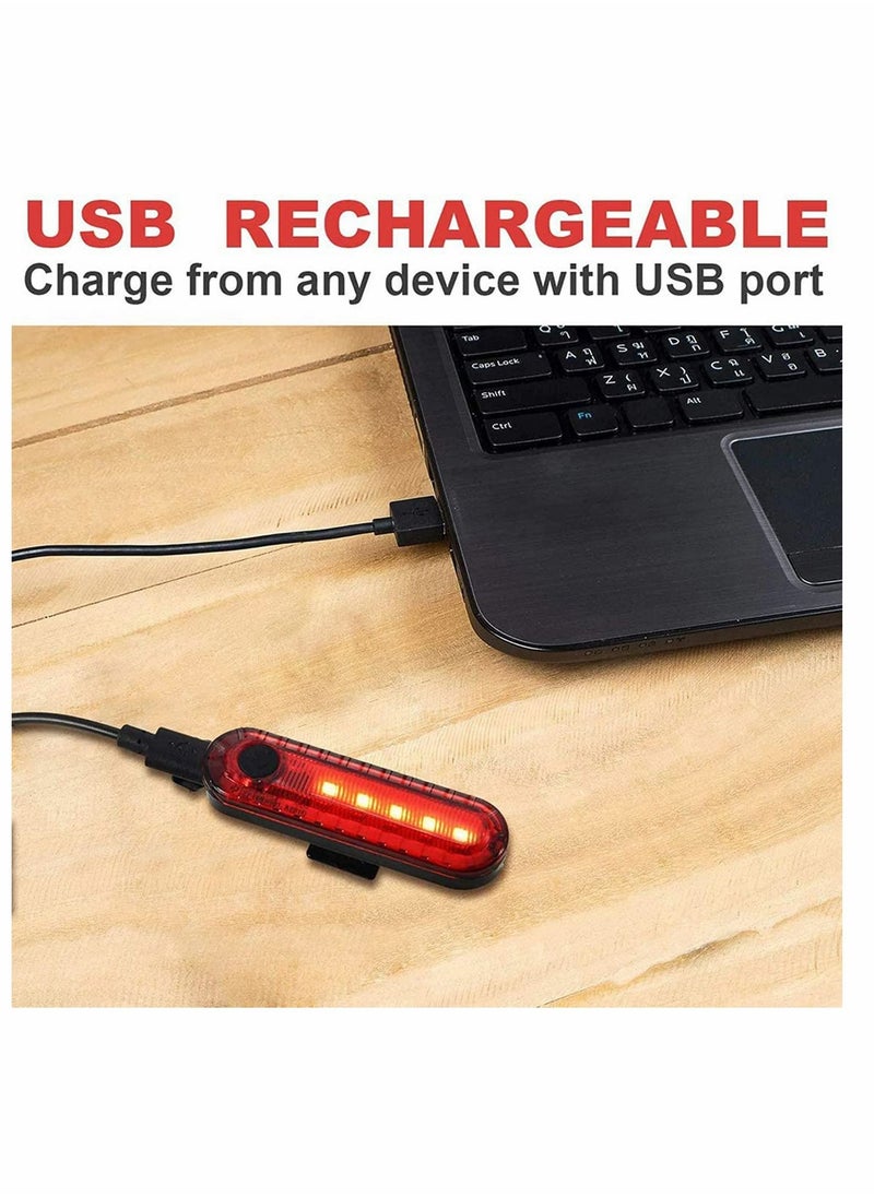 Y&D Bike Tail Light,USB Rechargeable Light Set, Rear and Front Waterproof Headlight Taillight, Auto On/Off Sensor, for...  - Image 5