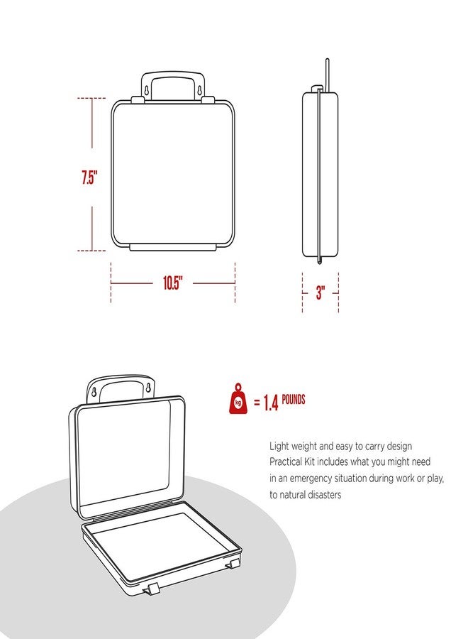 Primacare 25 Person Medium Emergency Preparedness First Aid Kit for Home, School and Office, Wall Mounted White - Image 3