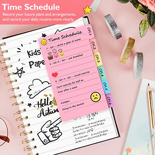 Niutop Sticky Notes Set, Post Self-Stick Notes Pads for Journaling Notebook Planner Study, Office Supplies College Essentials Back to School Supplies for High School Students Teen Girl Gifts Preppy - Image 4