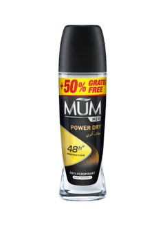 MUM Deodorant Roll-on - Men Power Dry, 48-Hrs Protection, Quick Drying Formula For All Skin Type, Pack of 6, 75ml Each  - Image 2