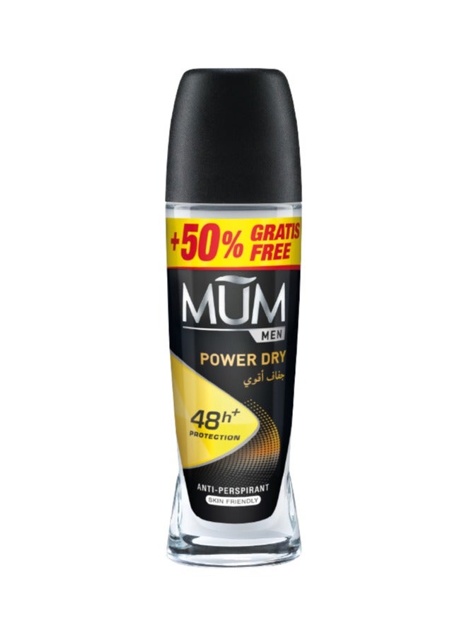 MUM Deodorant Roll-on - Men Power Dry, 48-Hrs Protection, Quick Drying Formula For All Skin Type, Pack of 6, 75ml Each - Image 2