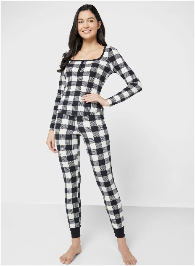 La Senza Checkered Pyjama Top