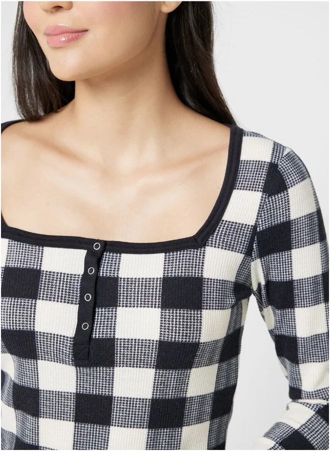 La Senza Checkered Pyjama Top