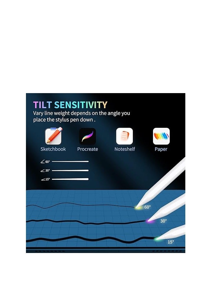 Stylus Pen for iPad 9th&10th Gen with Palm Rejection, Active Pencil Compatible with Apple iPad 10th/9th/8th/7th/6th Gen, iPad Air 5th/4th/3rd Gen,iPad Pro 11 & 12.9 inch, iPad Mini 6th/5th Gen  - Image 4