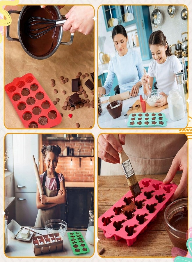 Lemonroad 12 Pcs Seasonal Silicone Mold Set Holiday Silicone Mold Spring Flower Candy Chocolate Rose Tulip Daisy Sunflower Flamingo Making for Mother Day Summer Spring 4th of July Cake Wax Candle - Image 5