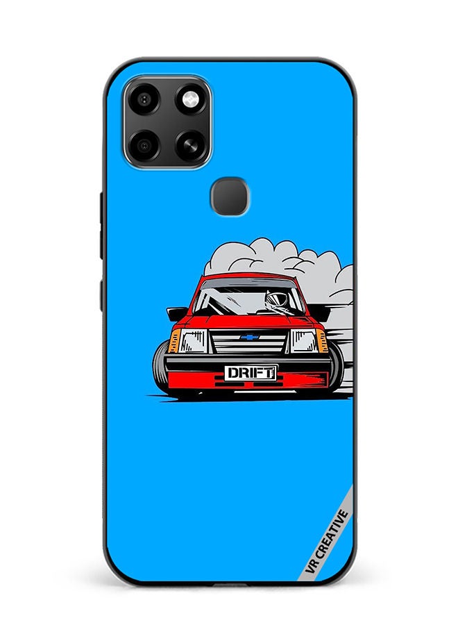 VR CREATIVE Protective Case Cover For Infinix Smart 6 Car Drift Design Multicolour - Image 1