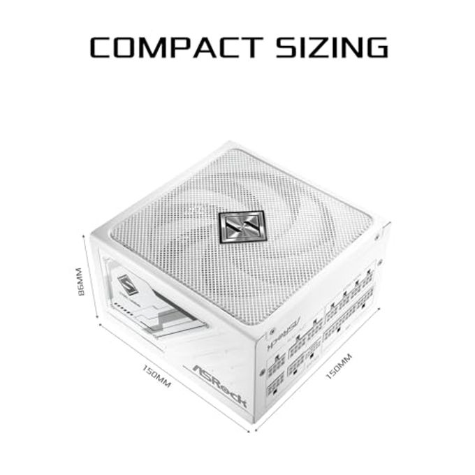ASRock Steel Legend Sl-1000Gw 1000W 80 Plus Gold & Cybenetics Platinum Full Modular Power Supply Atx3.1 Pcie5.1 Ready With Dual Color 12V-2X6 Cable 10 Years Warranty White Edition Japanese Capacitor - Image 3
