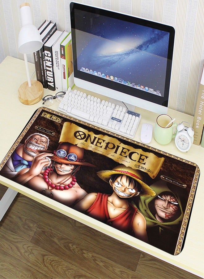 One piece Anime Mouse Pad, Gaming Home Office Mouse Pad, Non-Slip Rubber Base, Suitable For Computer keyboards And Laptops, 300*600*2mm, Black - Image 2