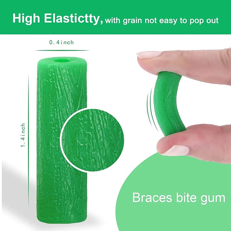 BowieMall 2Pcs Aligner Trays Seaters Chewies Silicone for Chompers Orthodontics Invisalign Aligners in Mint Green Colour with Case - Image 3