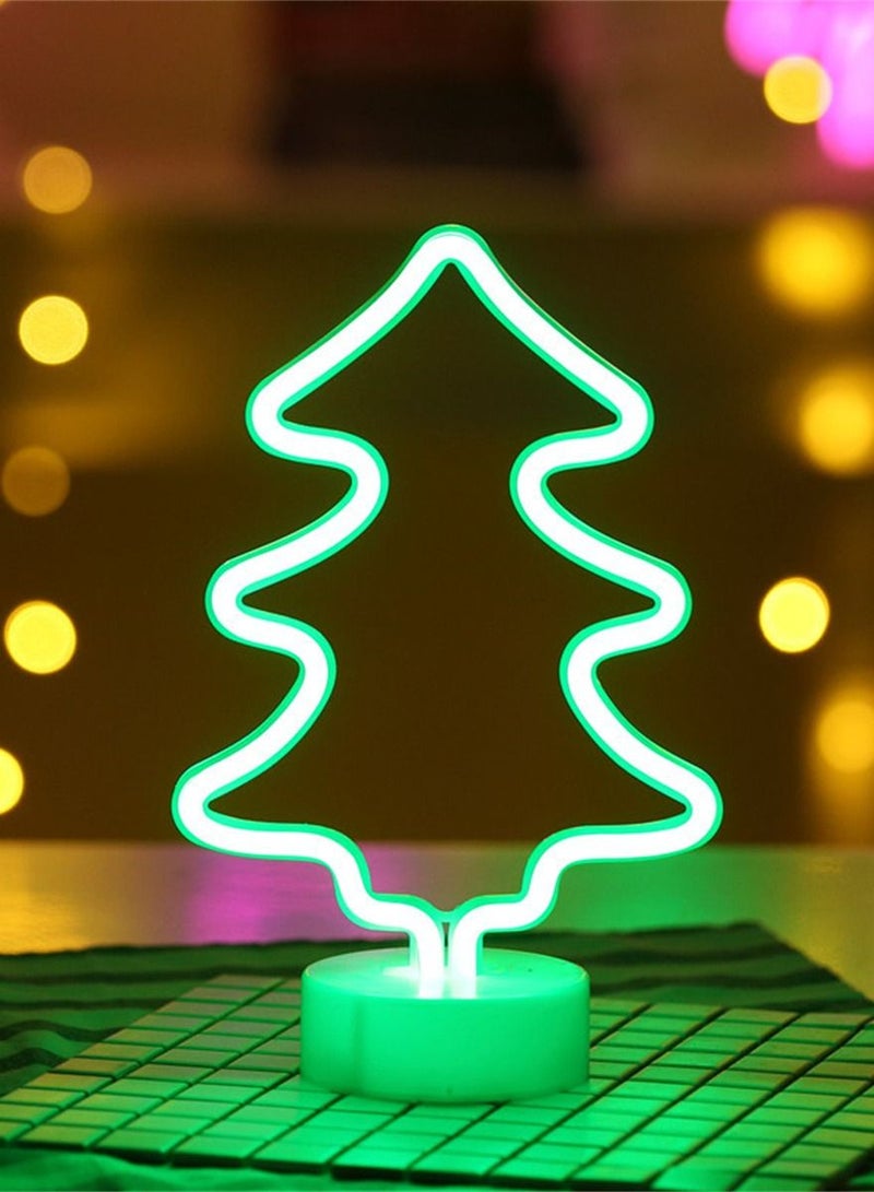 Loquat Creative LED Neon Modeling Battery USB Dual Decorative Color Lights 