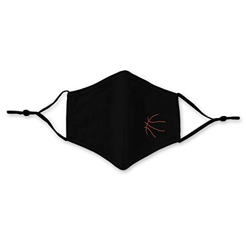 WEDDINGSTAR 3-Ply Kid's Washable Cloth Face Mask Reusable and Adjustable with Filter Pocket - Basketball - Image 2