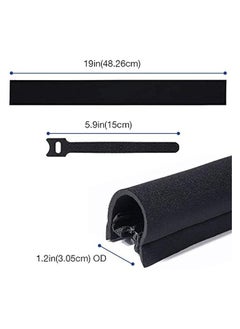JOTO JOTO (4 Pack) Cable Management Sleeve with 10 Pieces Cable Tie, 20 inch Cord Organizer System with Zipper for TV/Computer/Home Entertainment, Flexible Cable Sleeve Wrap Cover -Black  - Image 2