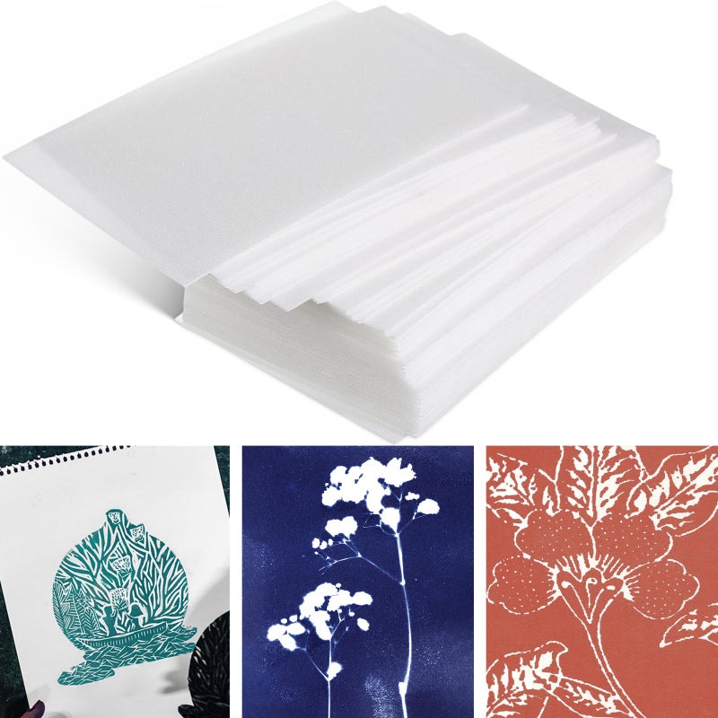 Cholemy 120 Pcs Foam Printing Plates 4 x 6 Inch White Foam Sheets 1/20 Inch Thick Board Paper Sheets for Card Making Crafting Printing DIY Project Stamp Classroom Scrap Booking - Image 1