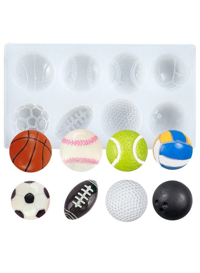 FUNSHOWCASE - Balls Cake Decorating Silicone Mold For Fondant Cupcake Topper Chocolate Candy Baking Epoxy Resin Casting Concrete Cement Plaster Craft 6 Cavities Mini - Image 1