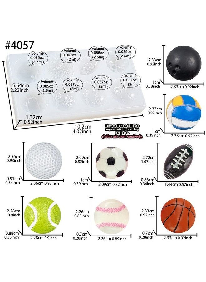 FUNSHOWCASE - Balls Cake Decorating Silicone Mold For Fondant Cupcake Topper Chocolate Candy Baking Epoxy Resin Casting Concrete Cement Plaster Craft 6 Cavities Mini - Image 1