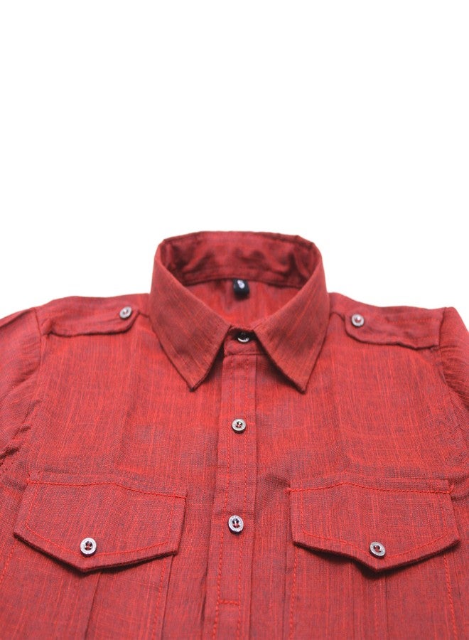 Trender Pathani Marron Rayon Cotton Only Kurta for Boy's Kids|Ethenic Wear for Children (7-8 Years) - Image 4
