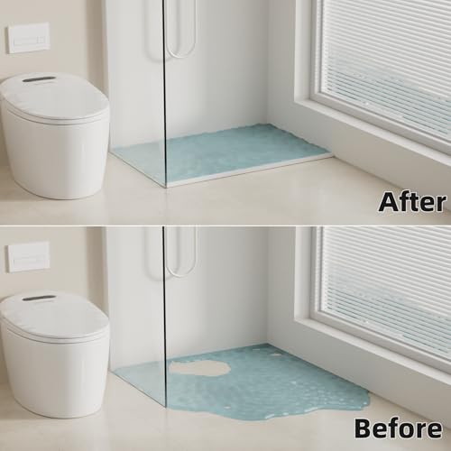 cuysfead 78 inch Shower Threshold Water Dam Barrier Water Stopper, Glass Shower Door Bottom Seal Strip, Silicone Rubber Kitchen Sink Splash Guard for Countertop, Bathtub, Bathroom（White） - Image 4