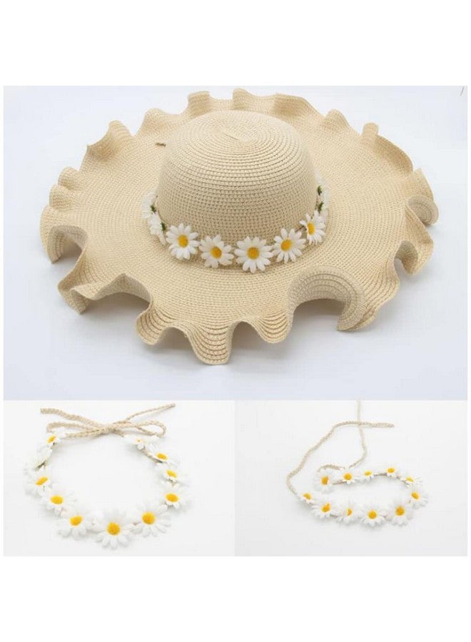 شينج زي عصابة رأس أنيقة من 3 قطع من XINGZI على شكل زهرة الأقحوان، تاج من الزهور على شكل بوهو، قطعة رأس، أداة ربط الشعر، ربطة لف، إكليل زهور لحفلات الزفاف والمهرجانات ومناظر الشاطئ والمهرجانات والفتيات والسيدات على شاطئ البحر والعطلات - Image 3