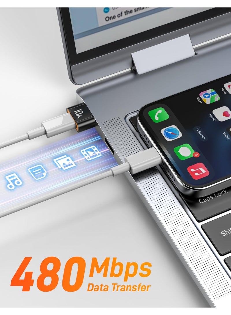 Nicor OTG Adapter Set: Type-C to USB for Fast Charging and Data Transfer, Compatible with Samsung, Xiaomi, MacBook, Laptops, Tablets, and More. Includes: USB Male to Type-C Female Adapter x3 & Type-C Male to USB Female Adapter x3(6PCS) - Image 5