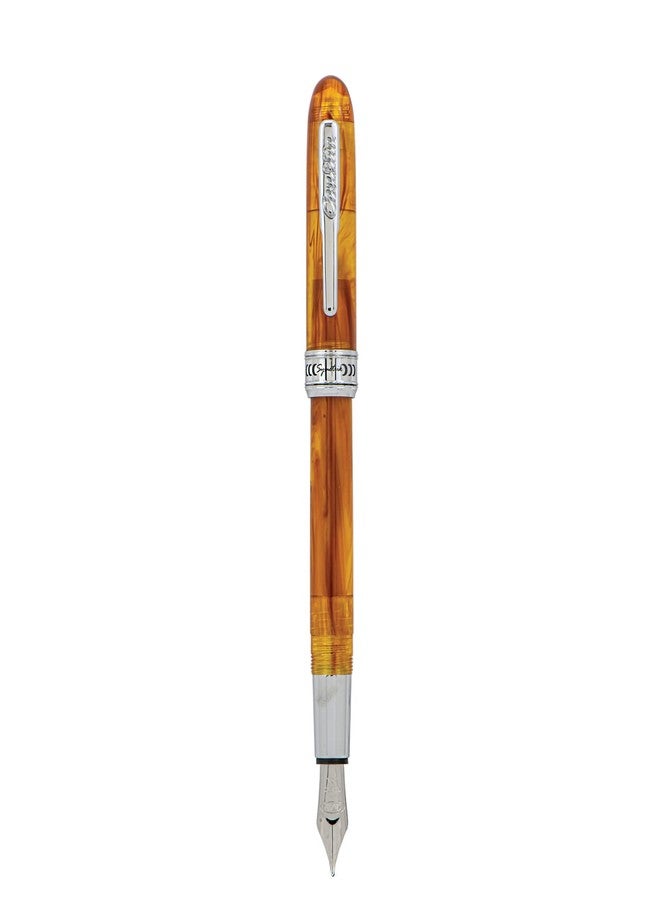 Conklin Symetrik Fountain Pen - Precious Amber - Fine Nib | Premium Writing Instrument | Ideal for Professionals