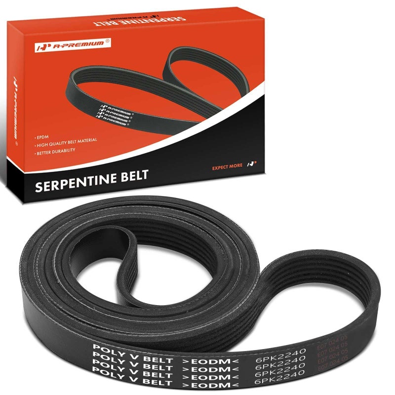 APremium Engine Serpentine Drive Belt Compatible with Ford Jeep Chevy Toyota Dodge AMC Lexus Mazda MercedesBenz Mercury Pontiac Cars Explorer Fusion Ranger Grand Cherokee More