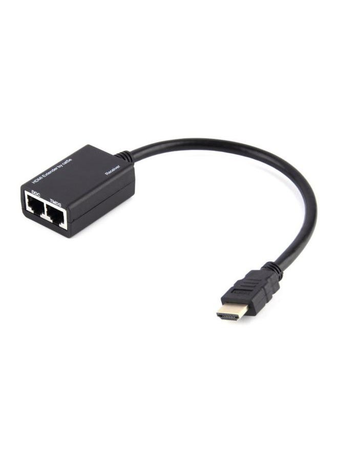 Generic CAT6 UTP LAN Ethernet Extender Repeater Adapter Black  - Image 2