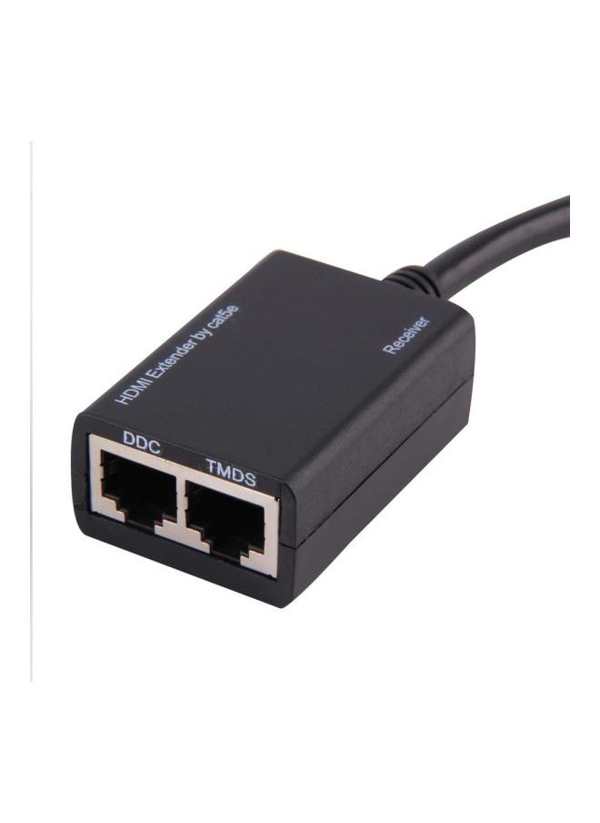 Generic CAT6 UTP LAN Ethernet Extender Repeater Adapter Black  - Image 4