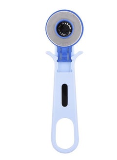 Excefore Fabric Cutting Knife 45mm Rotary Cutter for Fabric Safety Lock Ergonomic Classic Comfort Loop Fabric Small Rotary Cutter for Sewing Quilting Crafting Blue  - Image 1