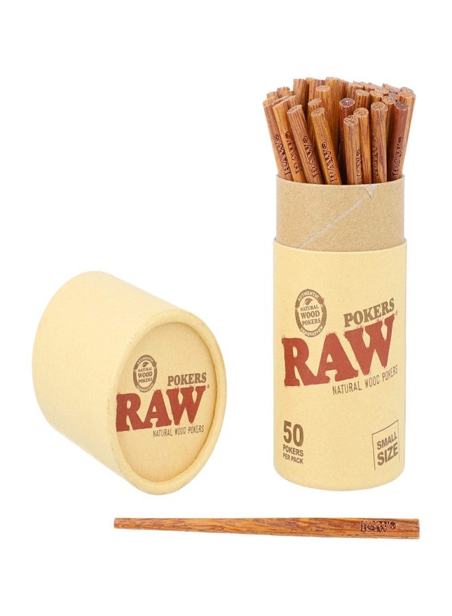 RAW Natural Wood Pokers | Pack, Push, and Roll | 4.5'' x .25'' Each Poking Stick | 50 Pack - Image 2