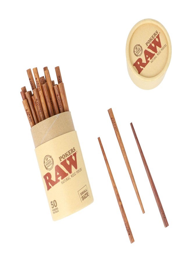 RAW Natural Wood Pokers | Pack, Push, and Roll | 4.5'' x .25'' Each Poking Stick | 50 Pack - Image 3