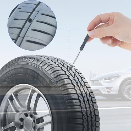 PINKJOY 30 Pcs Tire Repair Rubber Nail, Vacuum Tire Repair Kits Spiral Rubber Screws, Fast Self-Service Tool for Car, Truck, Motorcycle, Tractor Tire Puncture Repair - Image 4