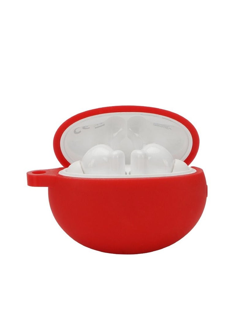 Silicone Case Cover for Huawei FreeBuds 4 with Carabiner and Charging Port Accessibility anti shock, full protection - Image 1