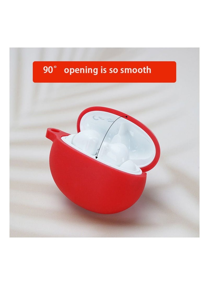 Silicone Case Cover for Huawei FreeBuds 4 with Carabiner and Charging Port Accessibility anti shock, full protection - Image 2