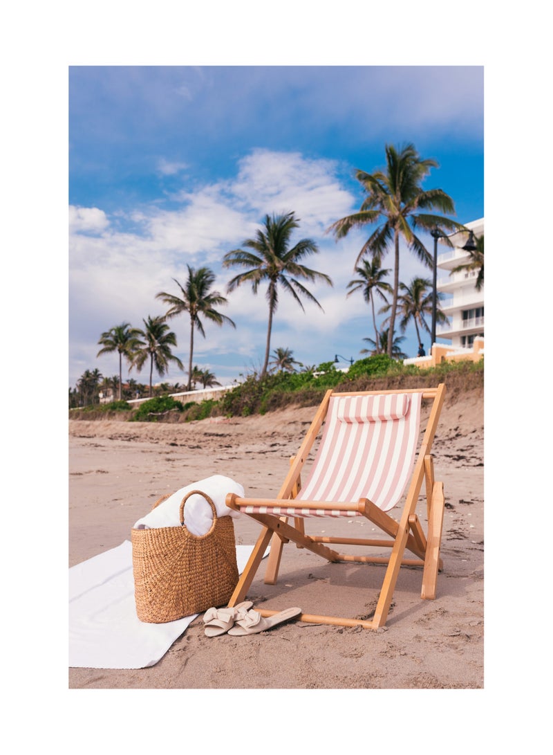 Beach or swimming pool chaise lounge made of beech wood by Egypt Antiques (3mm wood)