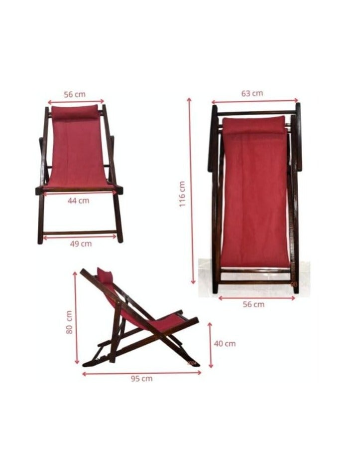 Beach or swimming pool chaise lounge made of beech wood by Egypt Antiques (3mm wood)