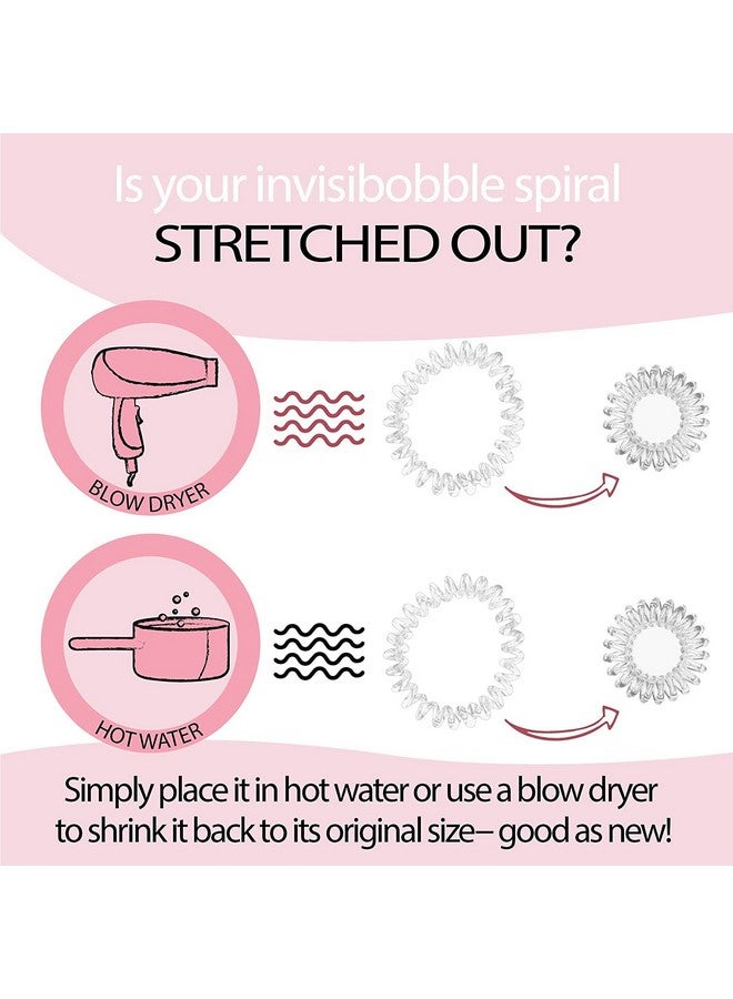 invisibobble Original Traceless Spiral Hair Ties Pack Of 8 (Extra Slim Bella Rosa And Bronze) - Image 4
