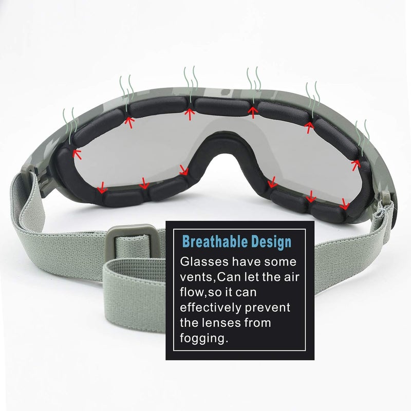 Viriber Motorcycle Goggles - UV Protective Outdoor Glasses, Dust-proof Combat Goggles - Image 4