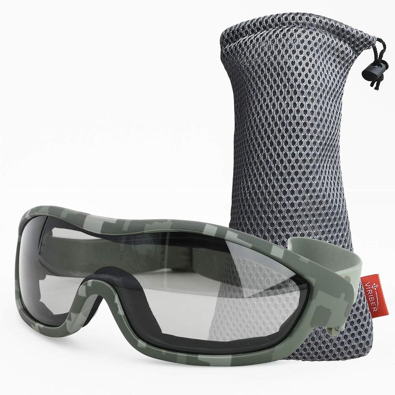 Viriber Motorcycle Goggles - UV Protective Outdoor Glasses, Dust-proof Combat Goggles - Image 1