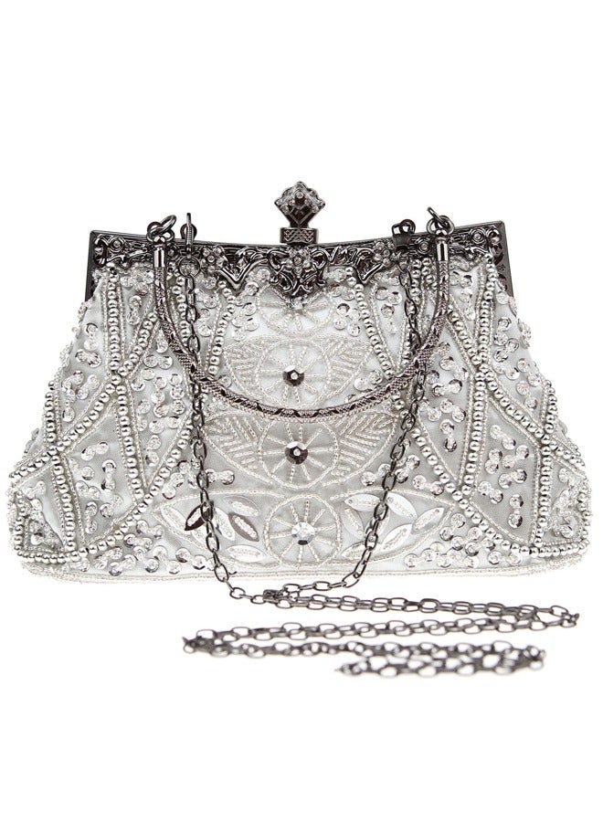 Handmade Beaded Embroidery Bag Prom Party Sequin Bag Evening Bag  - Image 1