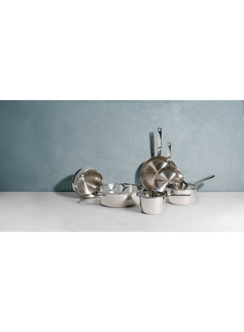 ترامونتينا منذ عام 1911، طقم أواني طهي تيمبو ثلاثي الطبقات من الفولاذ المقاوم للصدأ، 9 قطع، صنع في البرازيل 37240028 - Image 5