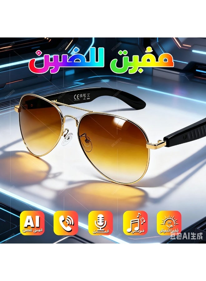 نظارات ذكية بتقنية الذكاء الاصطناعي مع بلوتوث 5.4، ترجمة فورية وحماية مستقطبة من الأشعة فوق البنفسجية - Image 1