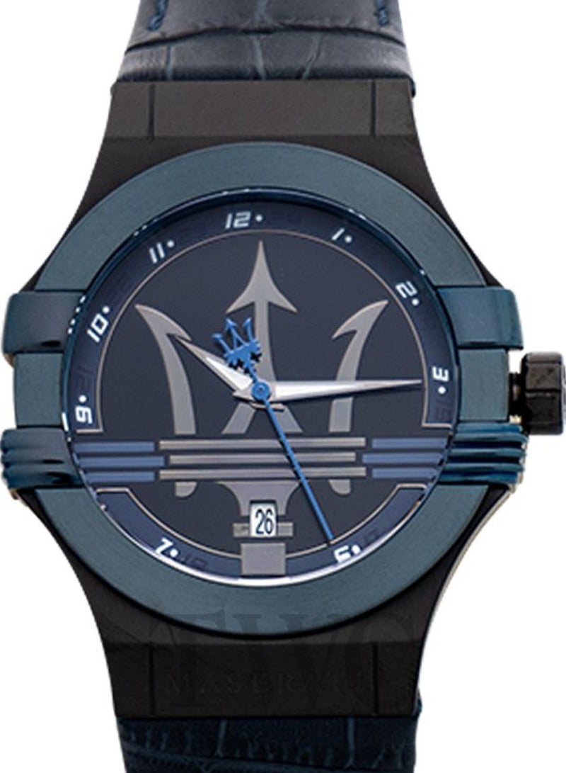 Men's Potenza Analog Quartz Blue Leather Watches R8851108007 - 42mm