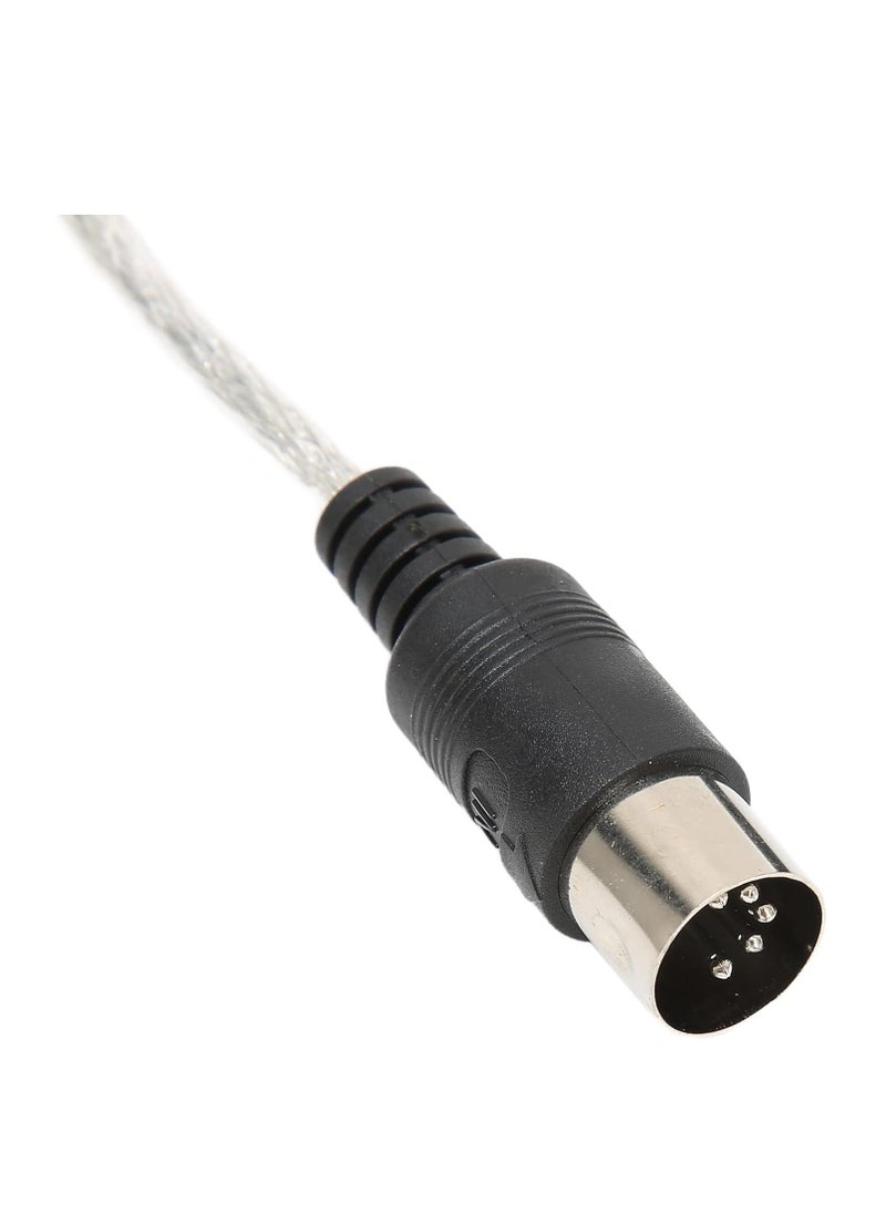 Generic USB Midi Cable Midi Input and Output Cable Adapter Converter Connect Piano Keyboard to PC Computer Synthesizer for Windows Mac 2M Cable  - Image 4