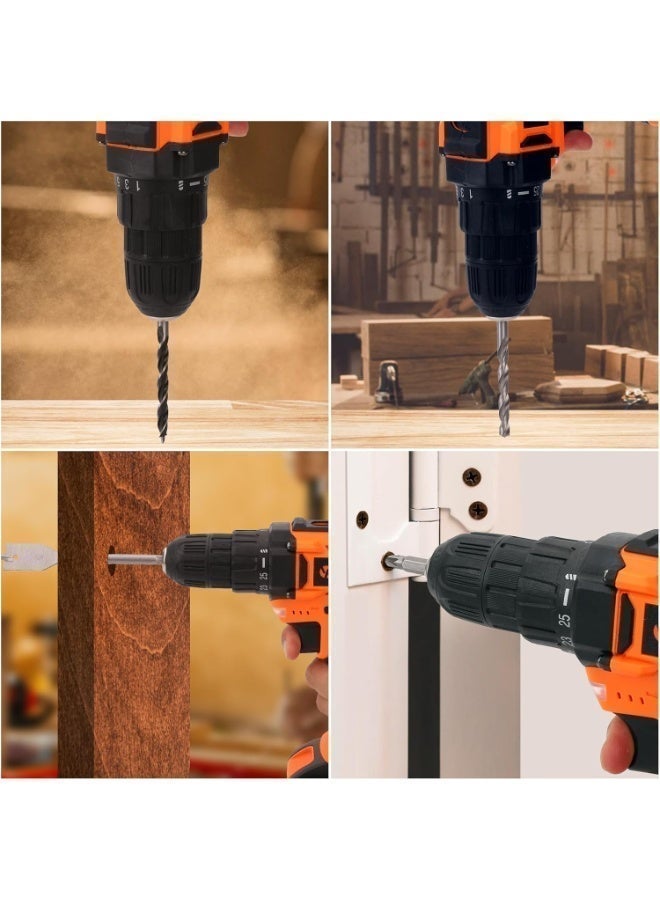 او تو او مجموعة أدوات كهربائية مكونة من 128 قطعة من AOTUO مع مثقاب لاسلكي 36 فولت، مجموعة أدوات منزلية احترافية مع أدوات يدوية للصيانة والإصلاح في الحديقة والمكتب والمنزل - Image 5